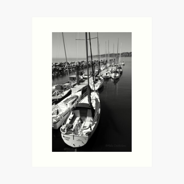 Item preview, Sailboats at the Pier, White Rock, British Columbia, Canada designed and sold by MaluC.