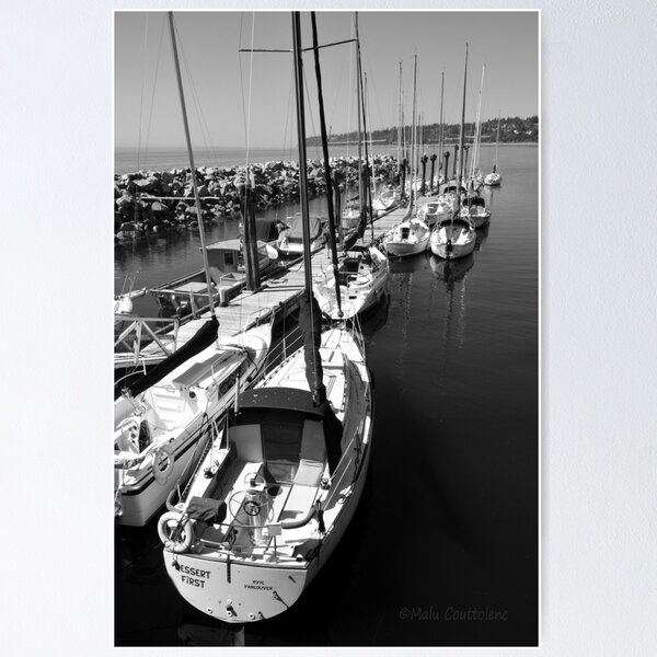 Item preview, Sailboats at the Pier, White Rock, British Columbia, Canada designed and sold by MaluC.