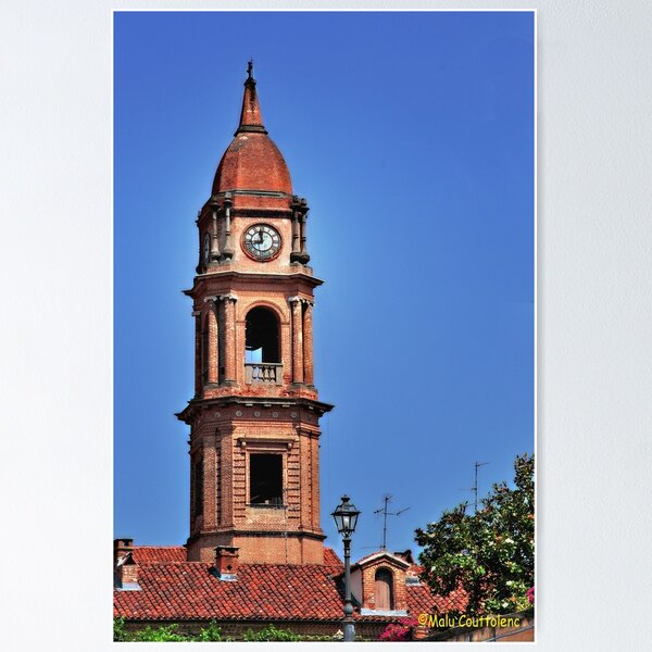 Item preview, Italian Church Bell Tower at the City of Bra Piedmonte, Cuneo, Italy designed and sold by MaluC.