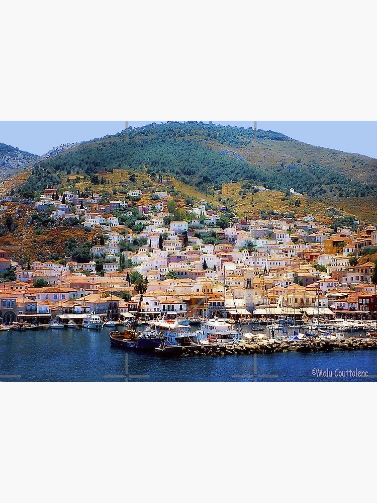 Thumbnail 2 of 2, Greeting Card, Hydra Island, Greece designed and sold by MaluC.