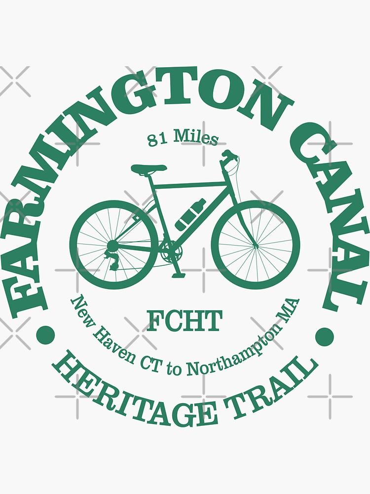 Thumbnail 3 of 3, Sticker, Farmington Canal Heritage Trail (cycling) designed and sold by curranmorgan.
