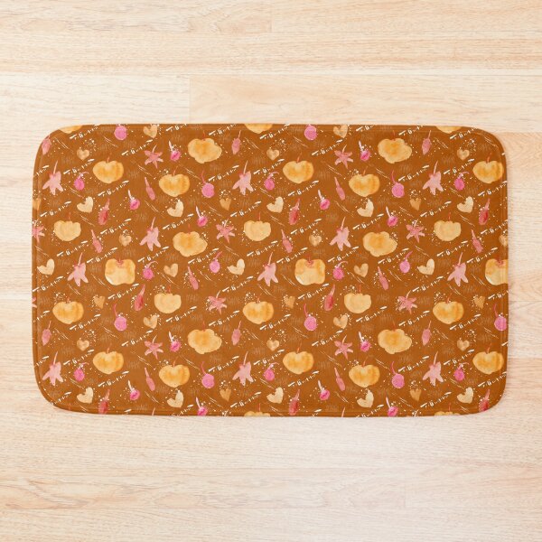 Item preview, Terra Cotta Watercolour Halloween Pumpkin Cherry Leaves designed and sold by Lozzie Eliza Designs.