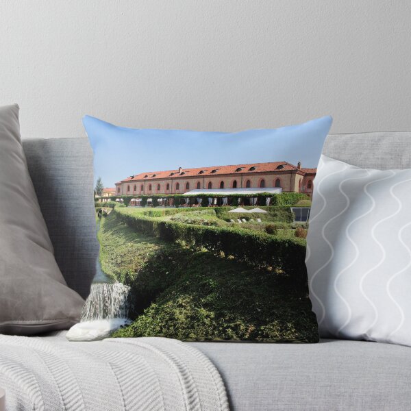 L' Agenzia di Pollenzo. Cuneo, Piemonte, Italy Throw Pillow