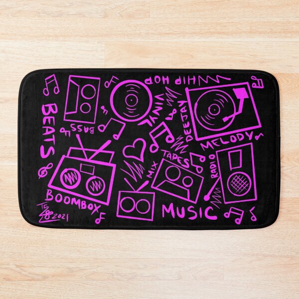 Item preview, Pink Music Hand Drawn Graffiti Hip Hop Pattern designed and sold by that5280lady.