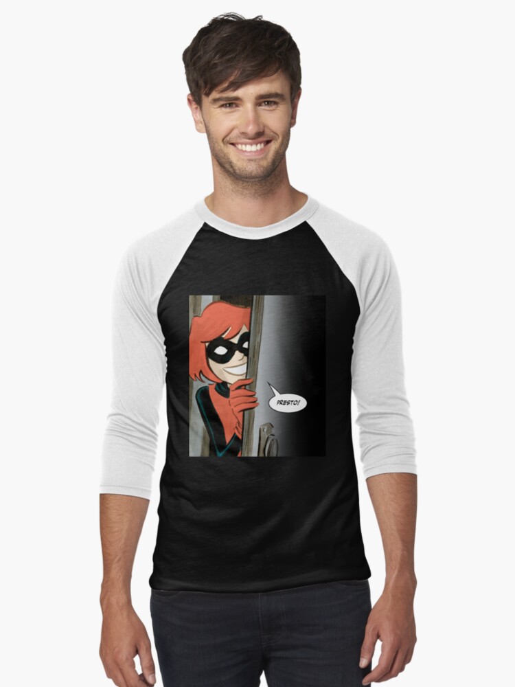 Thumbnail 1 of 3, Baseball ¾ Sleeve T-Shirt, Bandette: Presto! designed and sold by colleencoover.