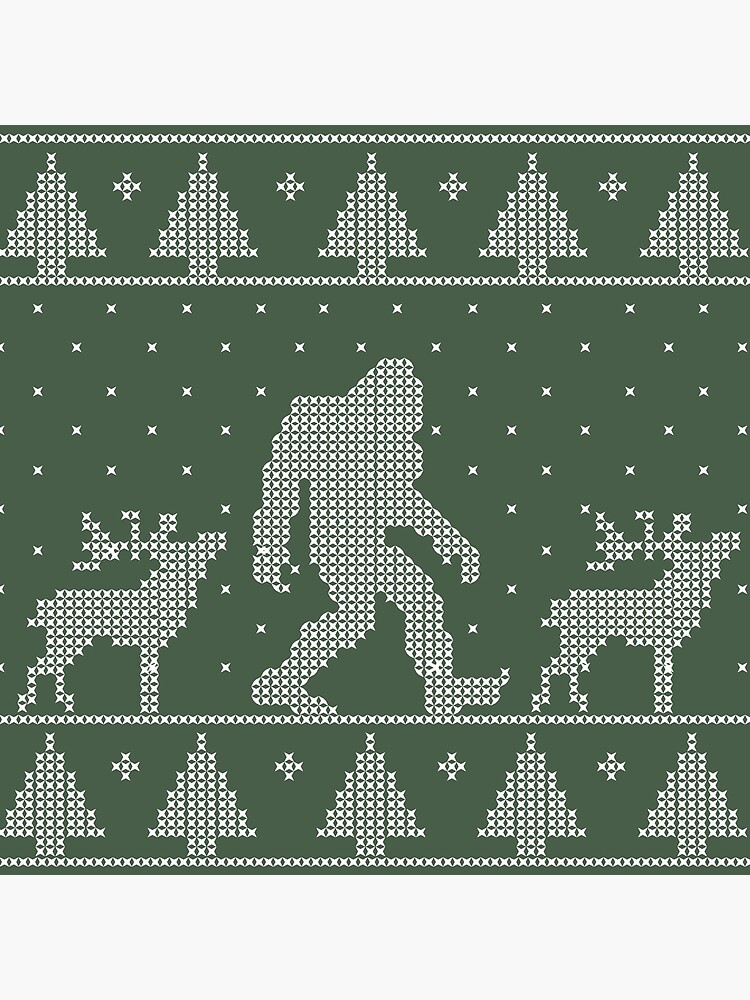 Bigfoot Hairy Christmas Green Pattern Ugly Christmas Sweater - Best Gift  For Christmas - Excoolent