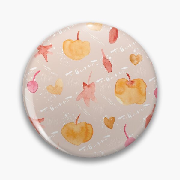 Item preview, Cream Watercolour Halloween Pumpkin Cherry Leaves designed and sold by Lozzie Eliza Designs.
