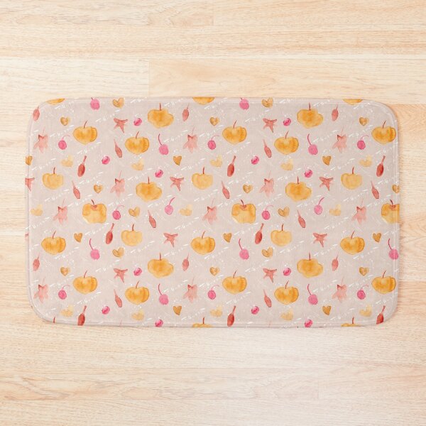 Item preview, Cream Watercolour Halloween Pumpkin Cherry Leaves designed and sold by Lozzie Eliza Designs.