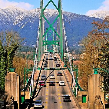 Artwork thumbnail, Lions Gate Bridge, Stanley Park, British Columbia, Canada by MaluC