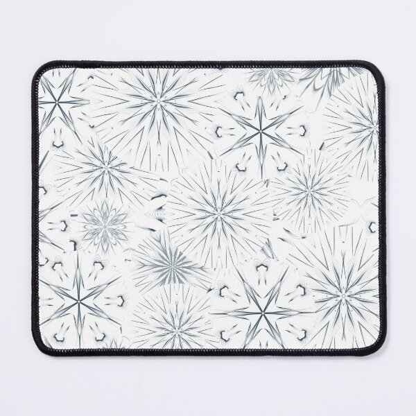 Item preview, Paynes Grey Color Mandala Geometric Pattern on While Background. designed and sold by wild.geranium.design.