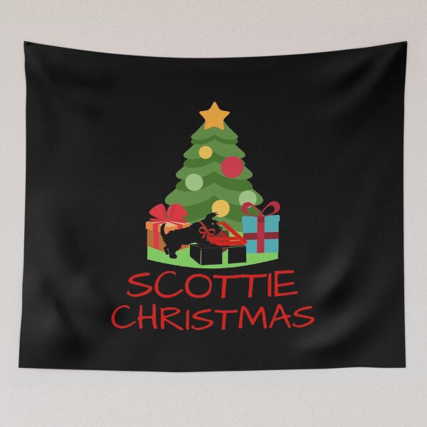 Item preview, Scottie Obsessed Christmas, Christmas Tree and Presents  designed and sold by ACC .