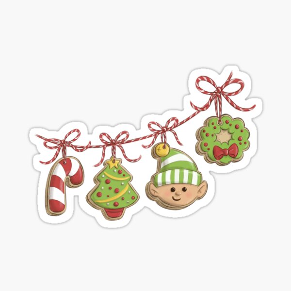 Christmas Cookie Garland Sticker