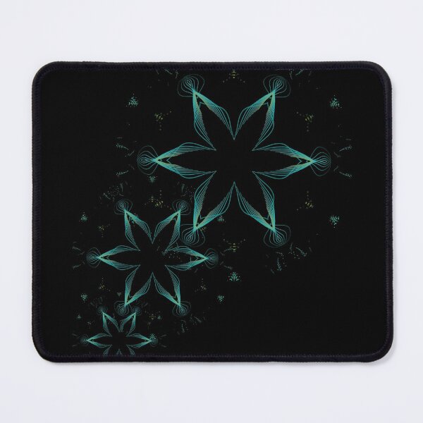 Item preview, Estrellas azules / Turquesa y patrón geométrico Mandala amarillo sobre negro designed and sold by wild.geranium.design.