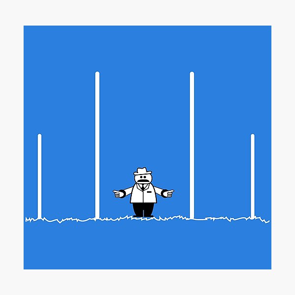 "AFL Football Goal Umpire by Decibel Clothing" Photographic Print for