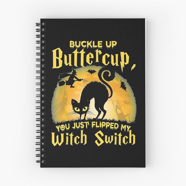 Item preview, Buckle up buttercup Cat Witch designed and sold by McKenna Ericha.