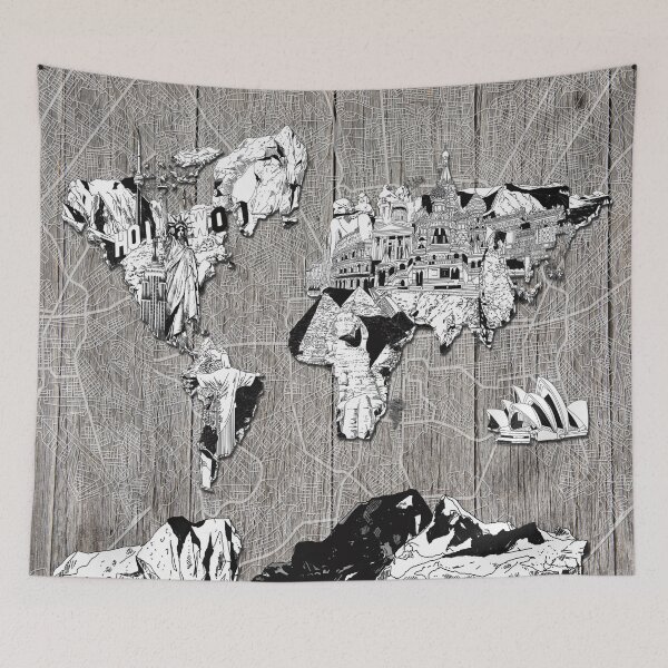 Item preview, world map designed and sold by BekimART.