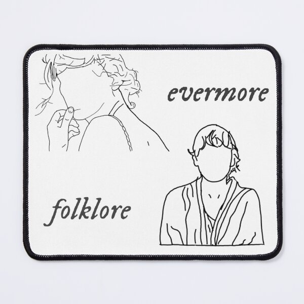 Item preview, evermore and folklore taylor silhouette drawing designed and sold by MusicPopCulture.
