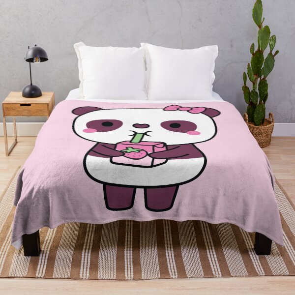 Item preview, Cute Panda Drinking Strawberry Milk designed and sold by rustydoodle.