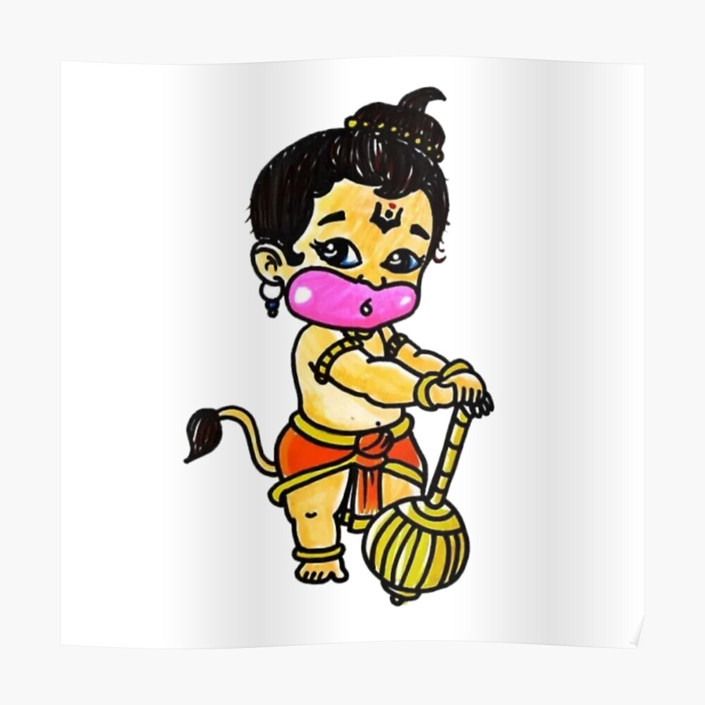 ART - Water colour cartoon bal hanuman | Facebook