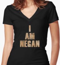 I Am Negan Women's Fitted V-Neck T-Shirt