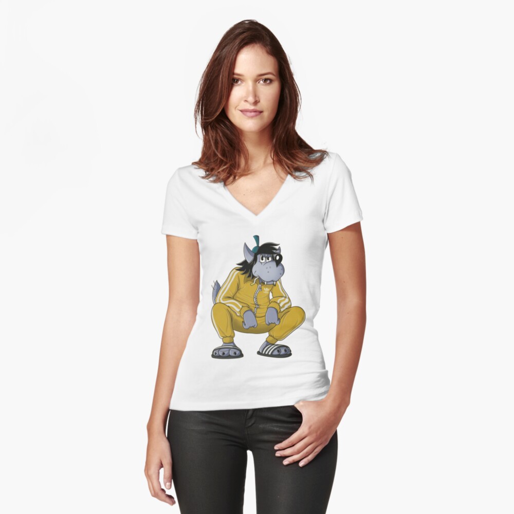 Vista previa del artículo con la obra «Camiseta entallada de cuello en V», diseñado y vendido por EricKleins.