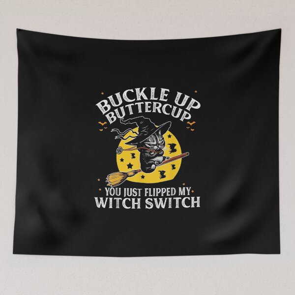 Item preview, Cat Buckle Up Buttercup Halloween designed and sold by Politi Joseph.