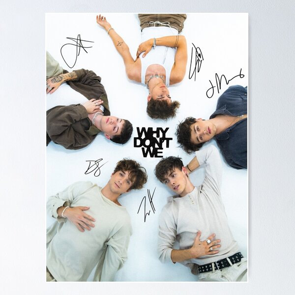 Signed Why Don’t We Framed 2024 8 Letters Poster