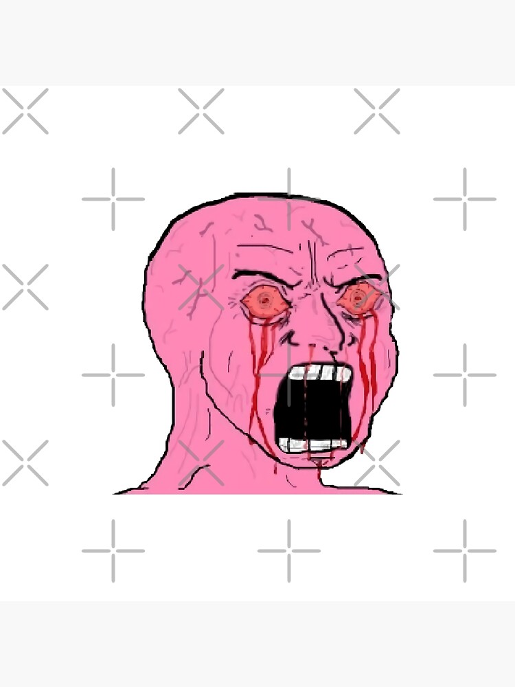 "Wojak Bleeding Eyes" Poster for Sale by iindra46 Redbubble