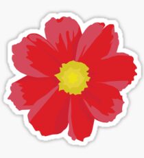 Red Flower Sticker