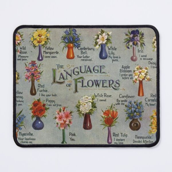 Item preview, Language of Flowers print on gifts, stickers, apparel, home decor, PRICES VARY. https://lduke47.redbubble.com designed and sold by lduke47.