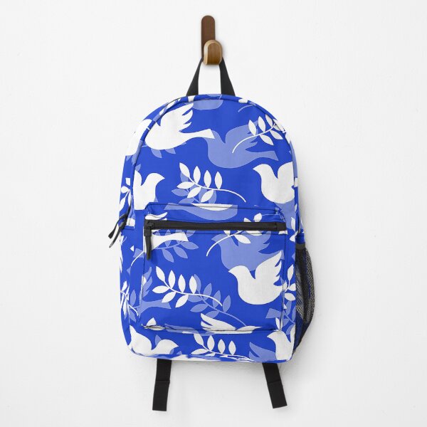 Item preview, Hanukkah White Doves Of Peace Pattern On Blue designed and sold by DEC02.