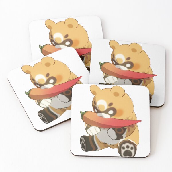 Item preview, Genshin Impact Gouba Bear Xiangling Cute Eating Pepper designed and sold by milkteadreams.