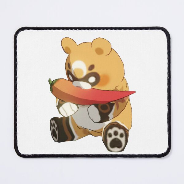 Item preview, Genshin Impact Gouba Bear Xiangling Cute Eating Pepper designed and sold by milkteadreams.