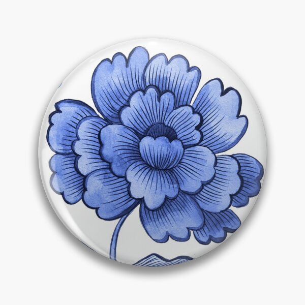 Item preview, White & Blue Willow Blue Chinoiserie Floral Ancient Design   designed and sold by ArtBIU.