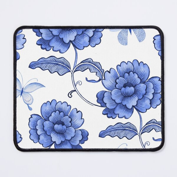 Item preview, White & Blue Willow Blue Chinoiserie Floral Ancient Design   designed and sold by ArtBIU.