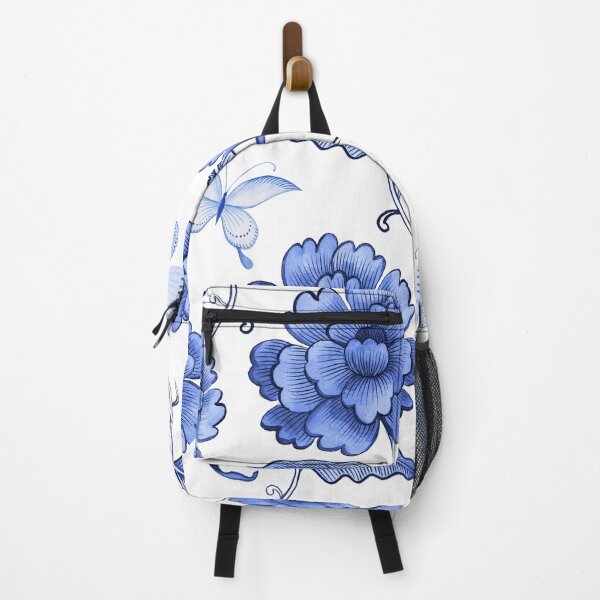 Item preview, White & Blue Willow Blue Chinoiserie Floral Ancient Design   designed and sold by ArtBIU.