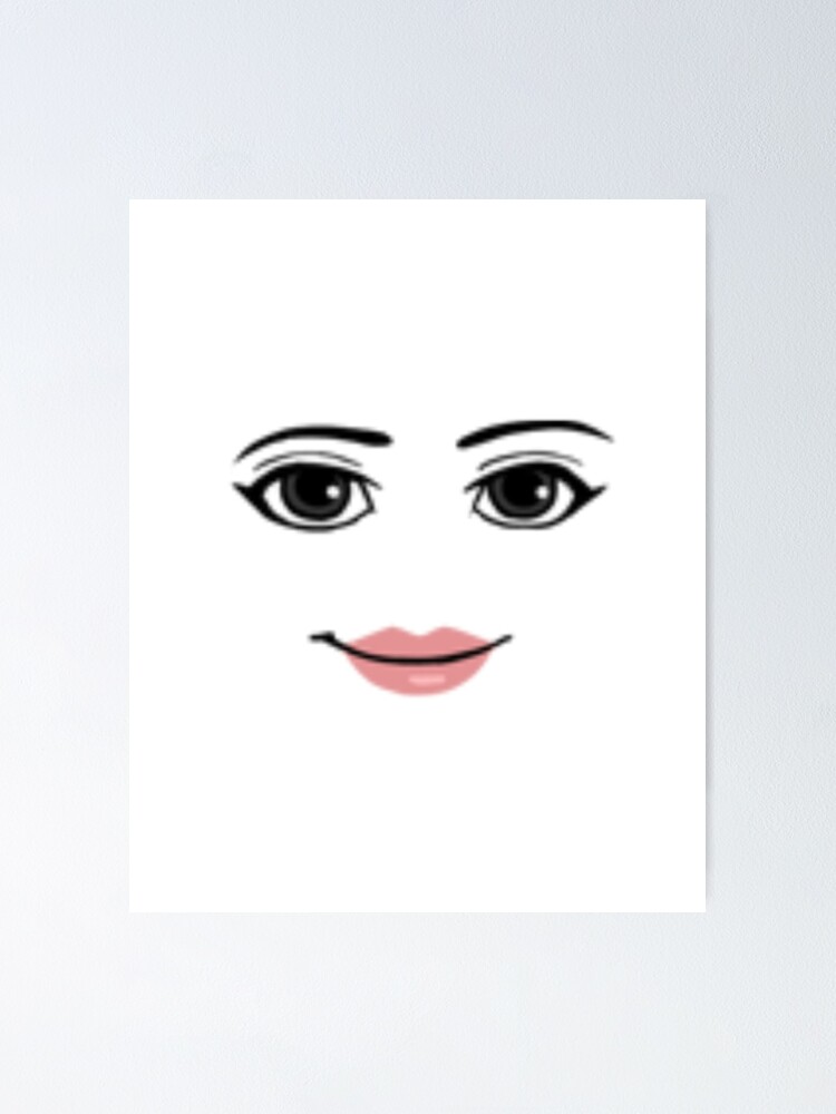 "Roblox Default Female Face Smirking Smiling Meme" Poster for Sale by