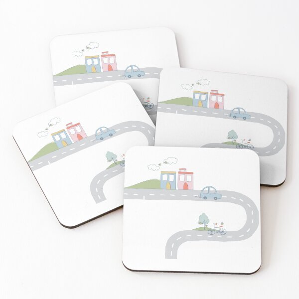 Item preview, Whimsical Road Scene designed and sold by SarnaDarlingArt.