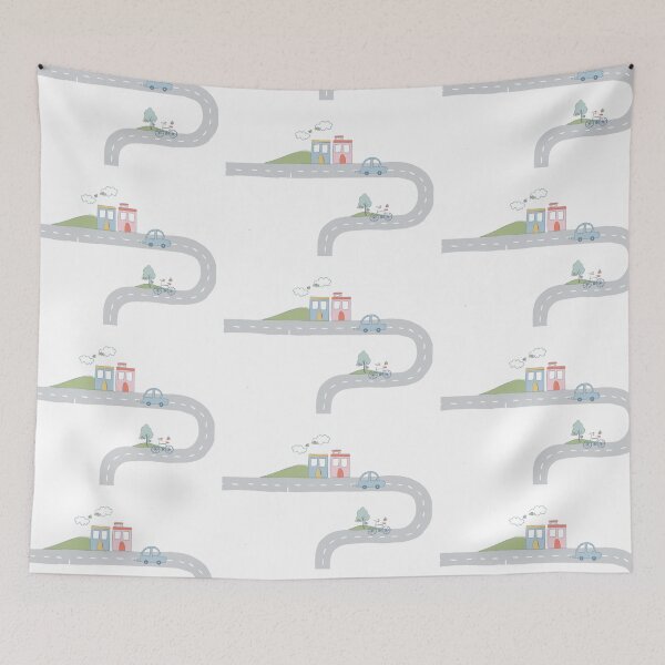 Item preview, Whimsical Road Scene designed and sold by SarnaDarlingArt.