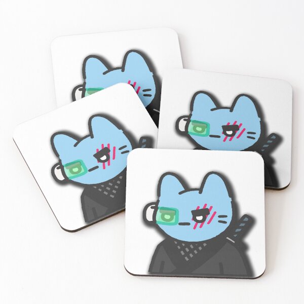 Item preview, CoolCat NFT Scouter Scar Angry Ninja Cat Crypto NFT designed and sold by milkteadreams.