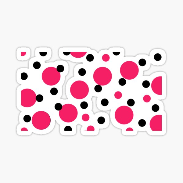 "Pink Polka Dots" Sticker by FirstHavenFaith Redbubble