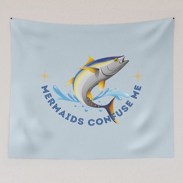 Item preview, Mermaids confuse me designed and sold by Grace-Gorilla.
