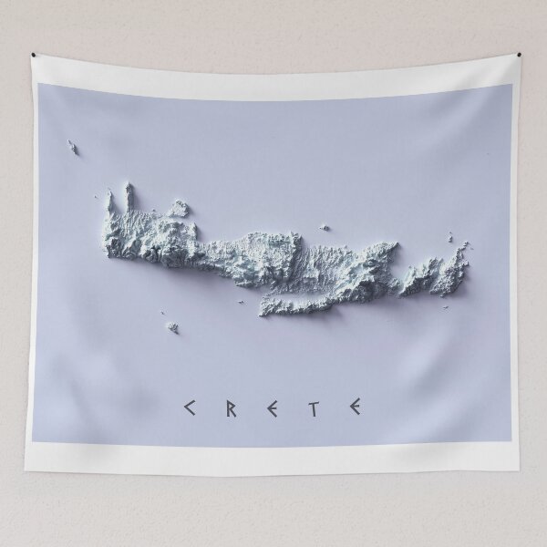 Item preview, Crete, Greece Relief Map 3D digitally-rendered designed and sold by ThinkAboutMaps.