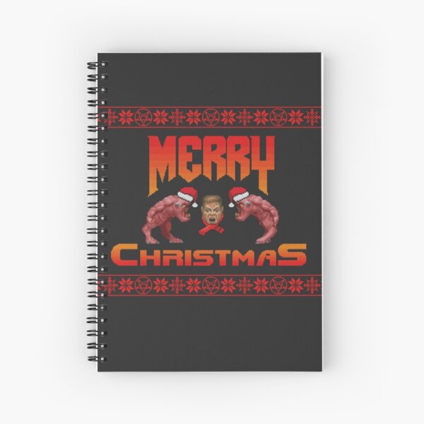 Christmas sweater for Doomguy Spiral Notebook