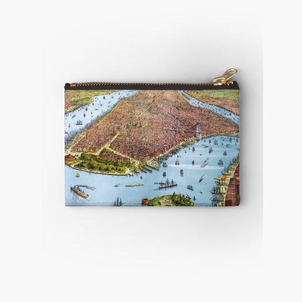 Item preview, Vintage Pictorial Map of New York City (1879) designed and sold by BravuraMedia.