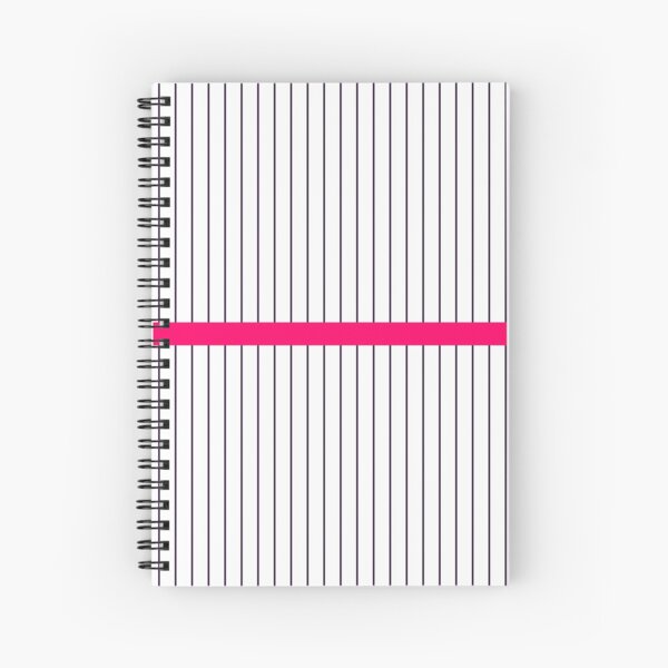 vertical lines on white background and belt of magenta Spiral Notebook