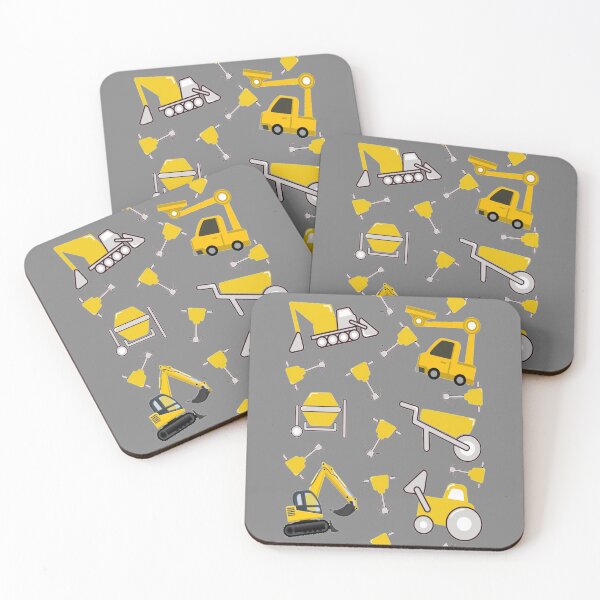 Item preview,  Construction Trucks on gray - kids truck lover Construction Truck Pattern On grey designed and sold by chetan786.