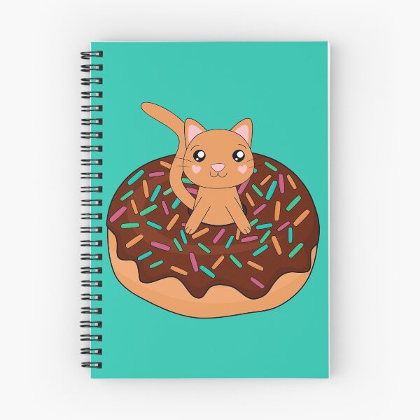 Item preview, Kawaii Cat Doughnut Chocolate Ginger designed and sold by cashewdays.
