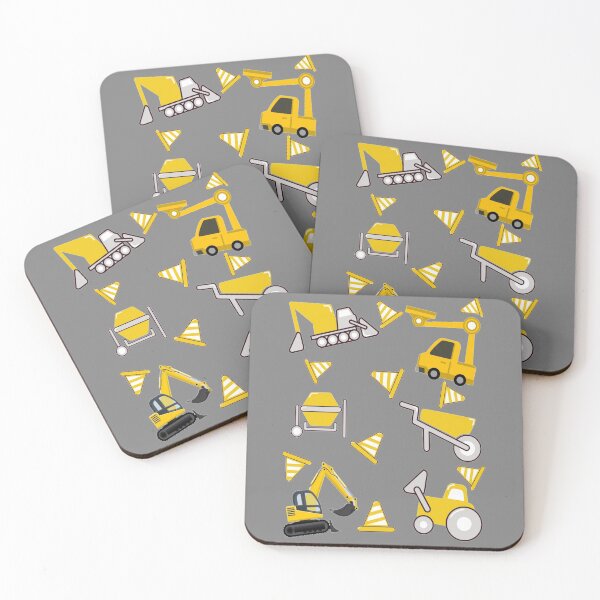 Item preview,  Construction Trucks on gray - kids truck lover designed and sold by chetan786.