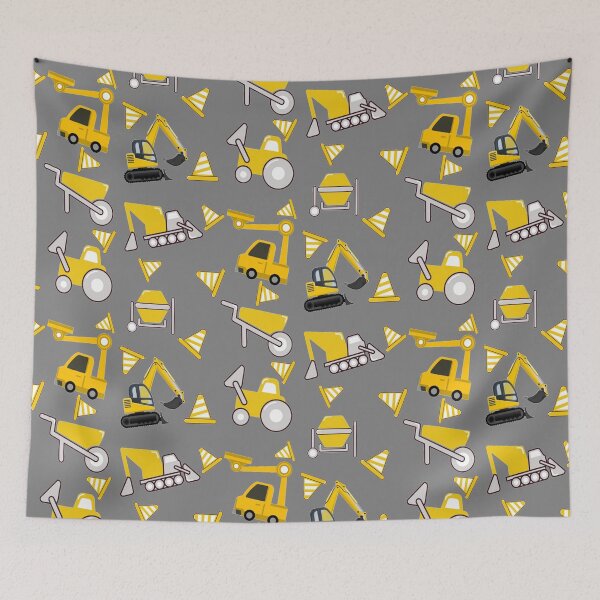 Item preview,  Construction Trucks on gray - kids truck lover designed and sold by chetan786.